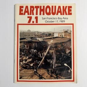 Earthquake 7.1 San Francisco Bay Area October 17 1989 History Book Vintage 1989